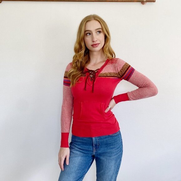 DKNY Knit Western Sweater Small - Picture 3 of 3